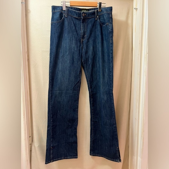 Eddie Bauer Dark Blue Denim Pants Size 12 NWOT - Picture 1 of 6